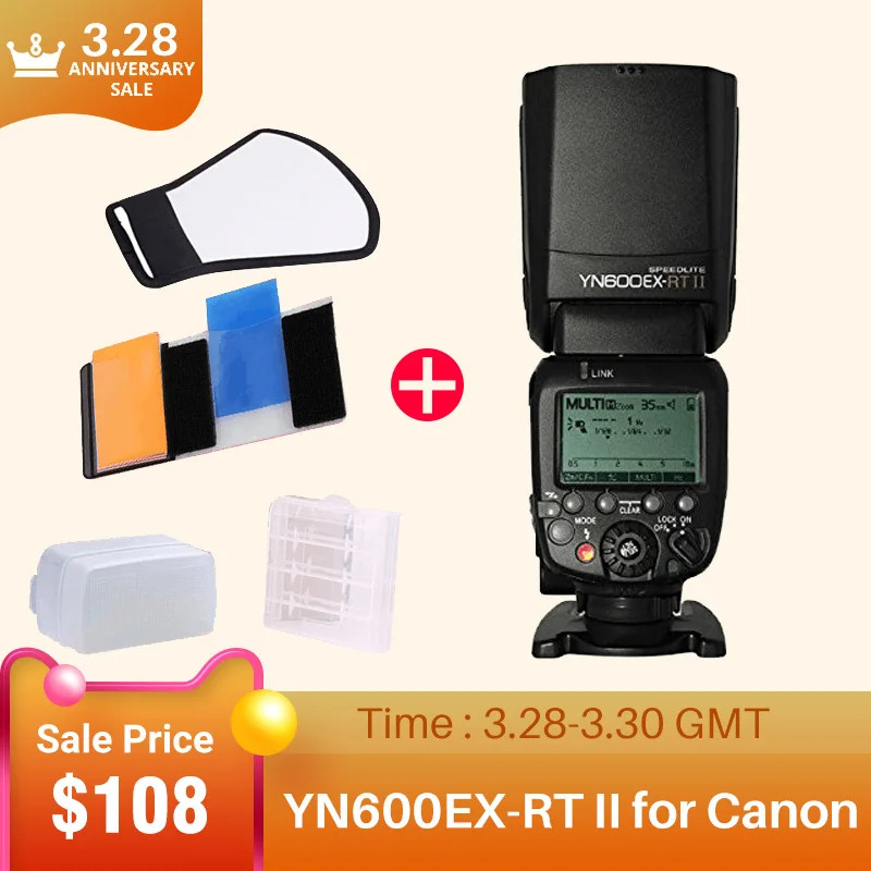 YONGNUO YN600EX RT II Беспроводной Вспышка Speedlite с оптической мастер и ttl HSS для