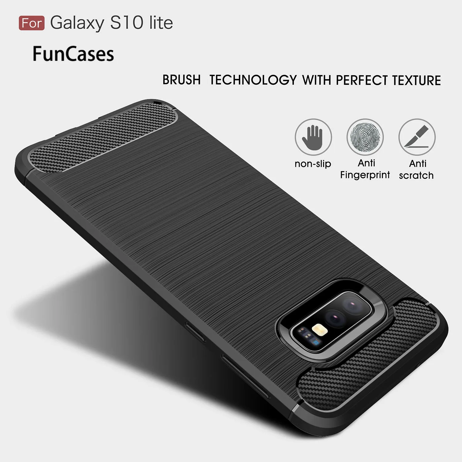 Силикон из углеродного волокна Мягкий чехол для задней крышки samsung M20 M10 A6 A8 J4 J6