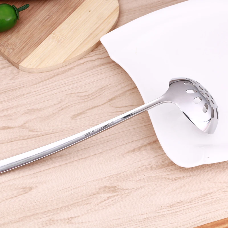 Ковшовый Дуршлаг Из Нержавеющей Стали с длинной ручкой суповый ковш горячий