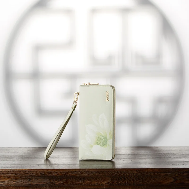 PMSIX Модный женский кошелек с принтом и длинной молнией Женский на ремешке