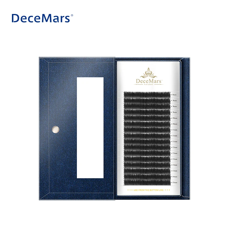 DeceMars 6 лотков/набор Ellipse плоские ресницы премиум C &amp D Curl/0 15/0 20 Индивидуальные