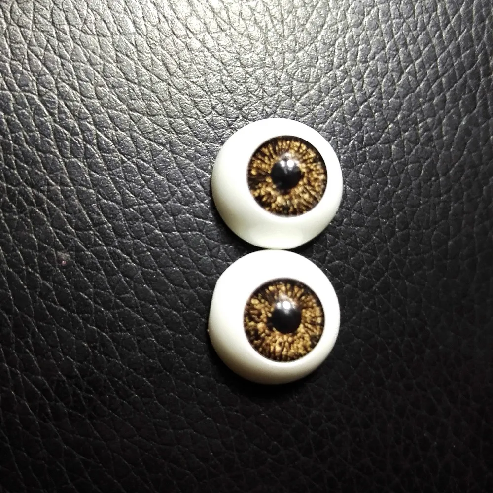 20 шт. (10 пар) полукруглые пластиковые кукольные глаза коричневого цвета BJD глазные