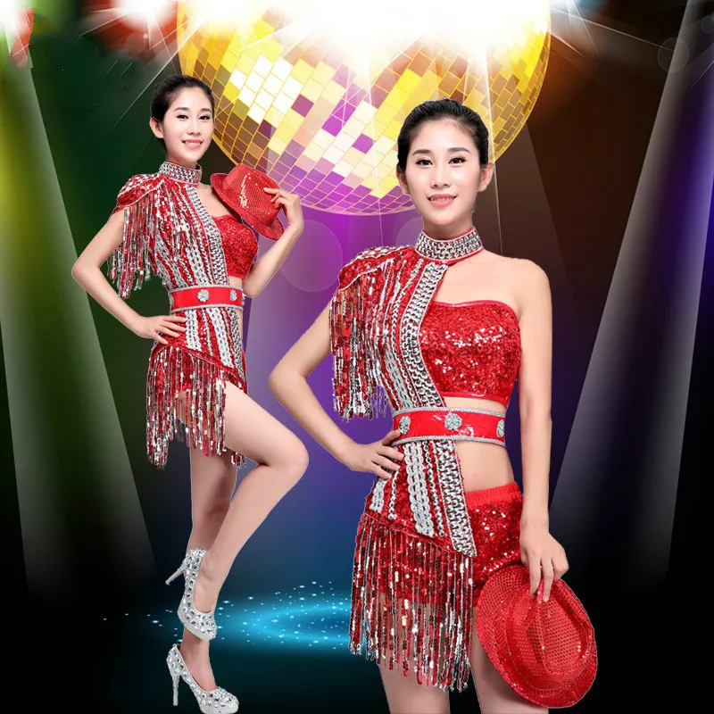 Женский соблазнительный костюм для ночного клуба танцевальный бара певицы