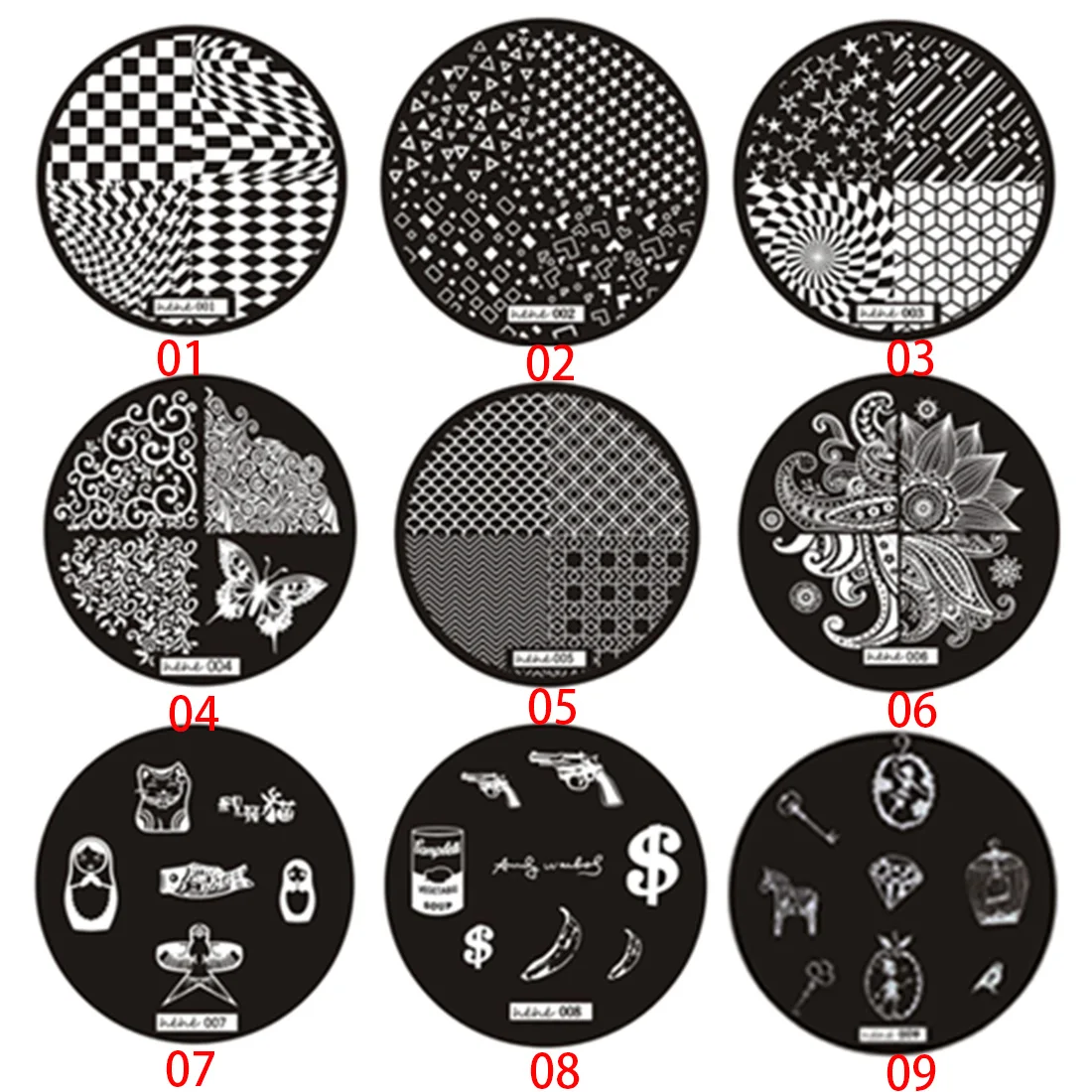 Очаровательный дизайн серии рисунков пластина с изображениями для нейл арта Stamper