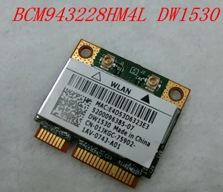SSEA новая карта для Broadcom BCM943228HM4L BCM4322 Половина Mini PCI-E Dell Latitude E6420 E5410 DW1530 802 11 a/b/g/n