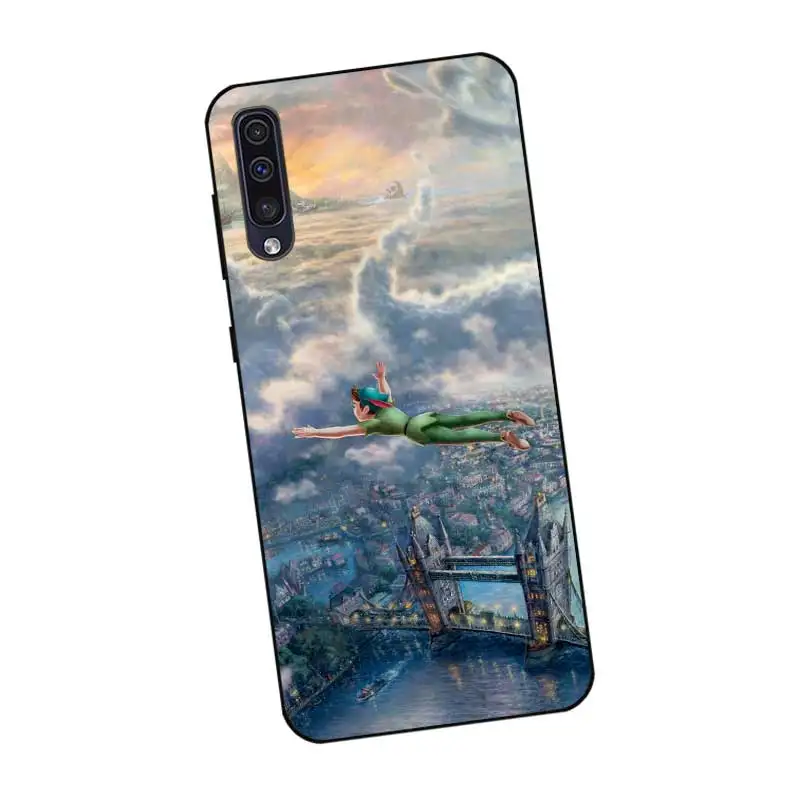 P164 в стиле Питер Пэн Черный силиконовый чехол для samsung Galaxy A6 A7 A8 A9 A10 A30 A40 A50 A60 A70 A80 A90