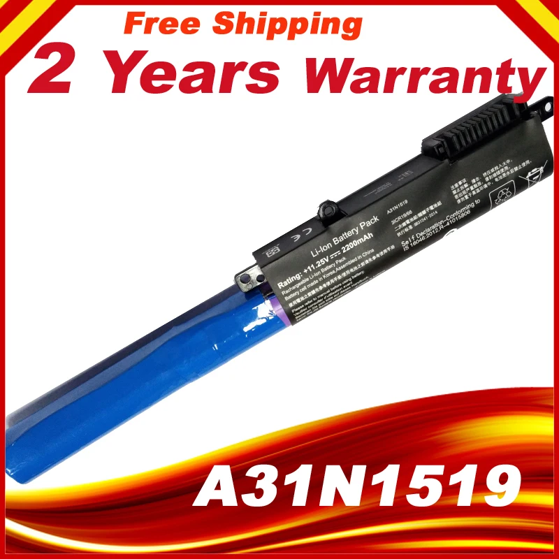 Ноутбук Батарея A31N1519 для ASUS F540SC X540LJ F540UP7200 X540S R540L X540SA R540LA X540SC R540LJ 3 клетки |