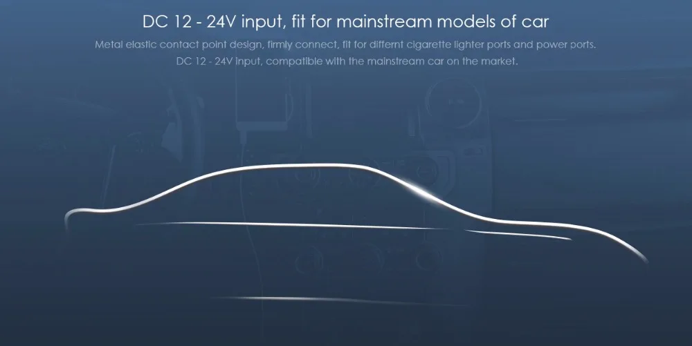 Xiaomi металлический двойной USB Смарт центрального зарядки Температура быстро Зарядное устройство MAX 36 Вт DC 5 В/12 В/24 В 2/3A в случае если у вас возникают какие-либо сложности светодиодный автомобиль Зарядное устройство