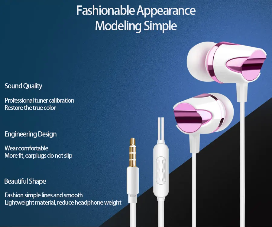 Pink Earphone Вы первый беспроводной Bluetooth наушники для спорта, бега 3,5 мм приемник в ухо проводные наушники с микрофоном для мобильного телефона - Цвет: Pink Earphone