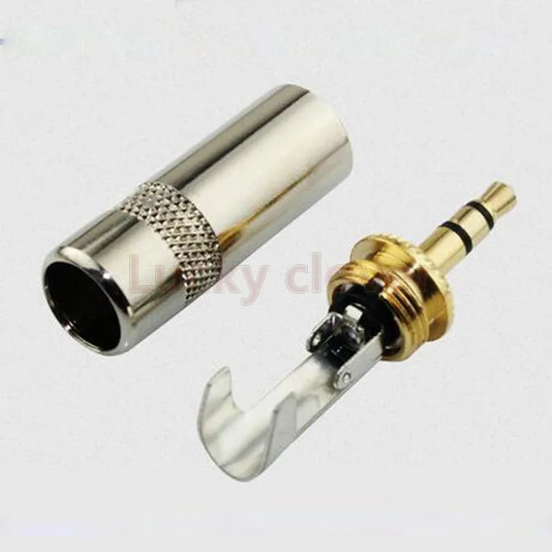 2 шт. новая улучшенная позолоченная стерео ШТЕПСЕЛЬНАЯ ВИЛКА 3 5 мм AUX