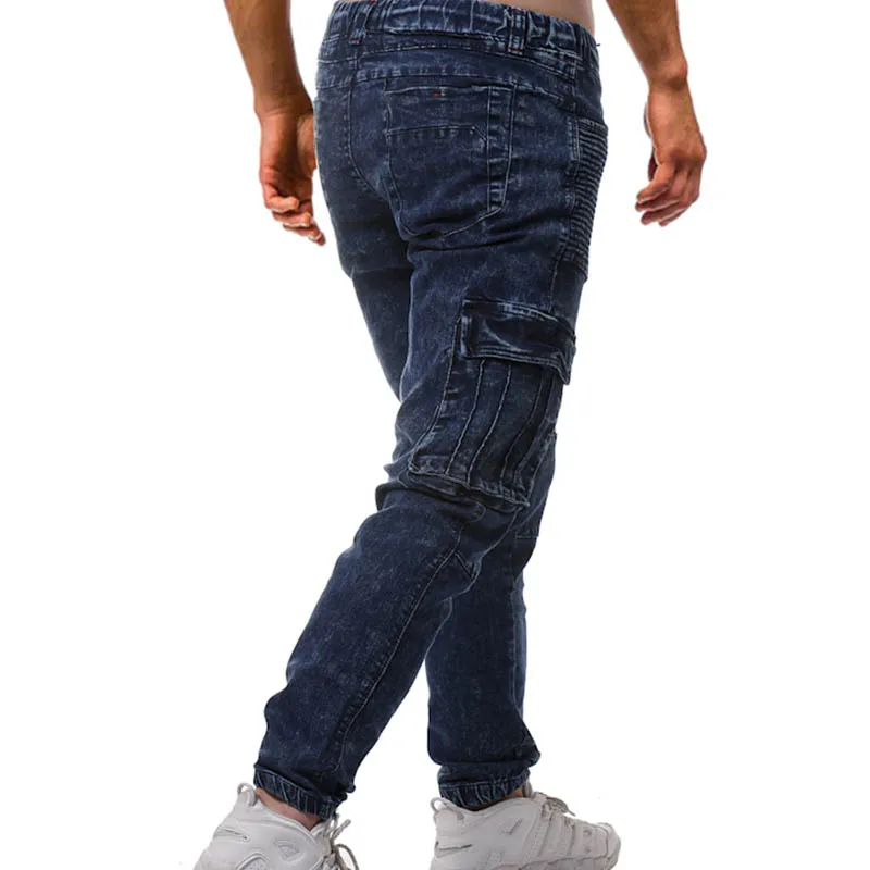 Модные мужские складки карман эластичная ткань Однотонная Повседневная обувь