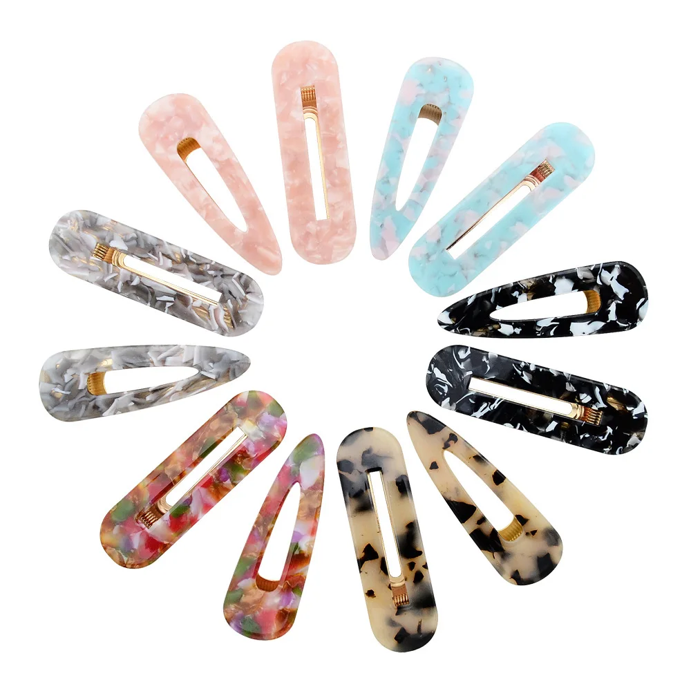 1 шт. новые женские Акриловые зажимы для волос полые капли прямоугольная