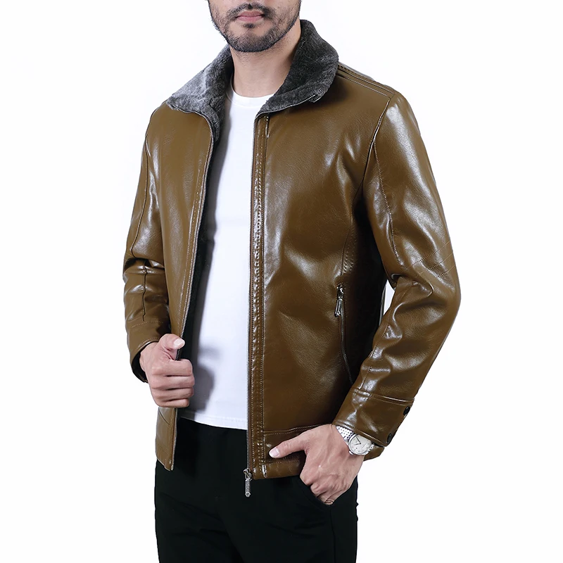 Новинка размера плюс 8XL 7XL 6XL зимние мужские Куртки из натуральной кожи брендовые