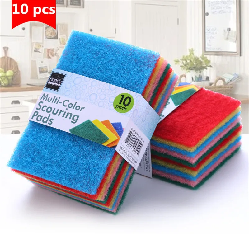 Губки и губки для мытья посуды 10 шт. цветная губка кухонная утварь Мощное