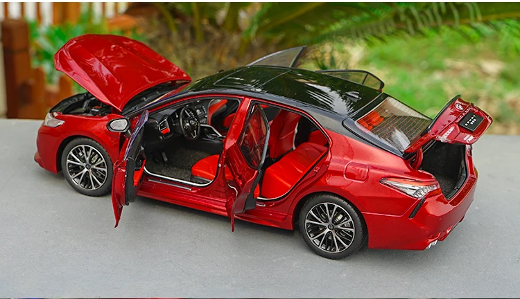 1/18 Toyota Camry Спорт 8th поколения литья под давлением модель автомобиля игрушечные лошадки с черным верхом для обувь мальчиков подарок коллекци