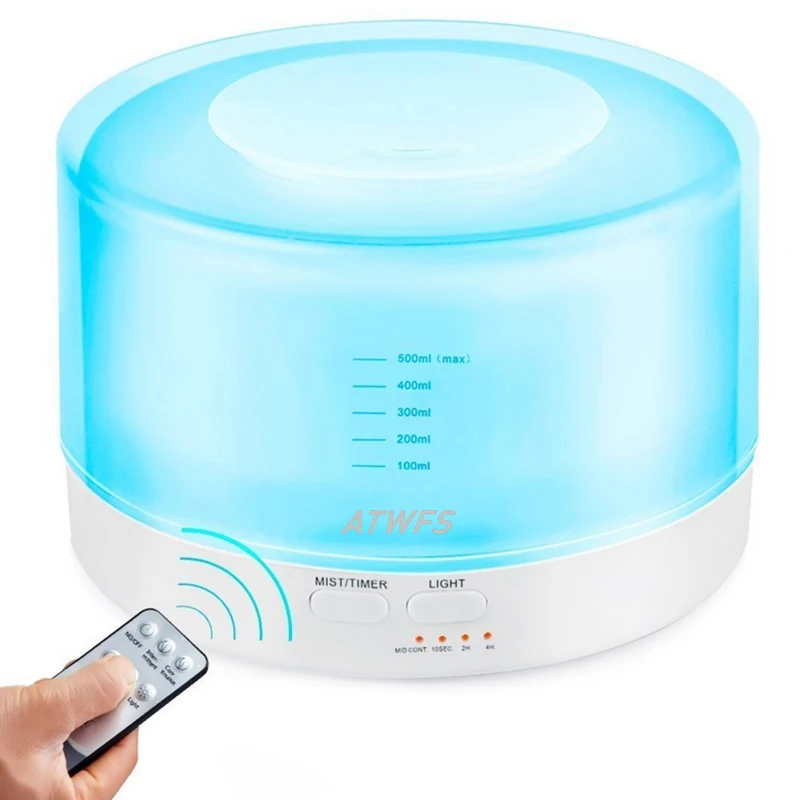 Ультразвуковой распылитель для ароматерапии с пультом ДУ 500 мл|light up cat collar|led rear