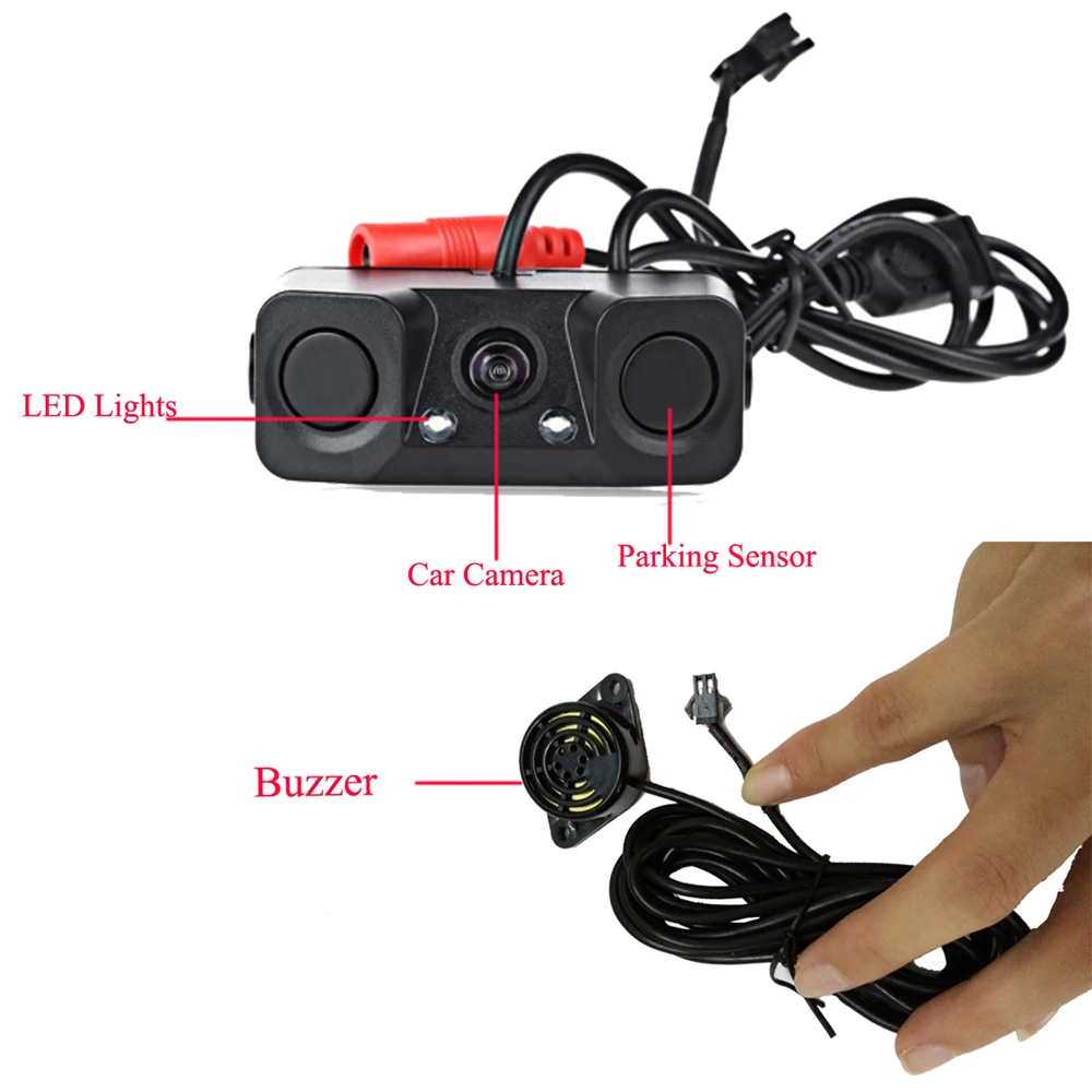 Автомобильное зеркало заднего Камера 2 Антирадары сигнализации датчики парковки