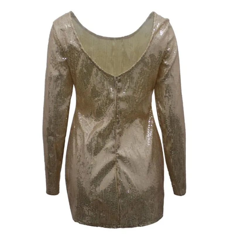 Новинка женское сексуальное мини платье с открытой спиной розовое золото