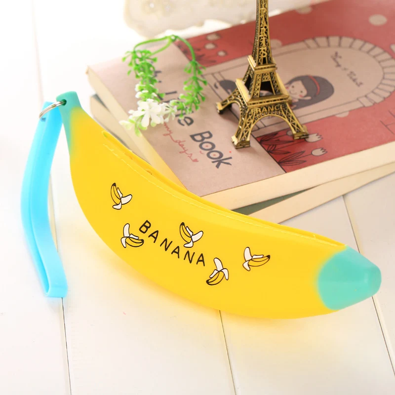 Модный креативный кошелек силиконовая забавная сумка в форме банана на молнии