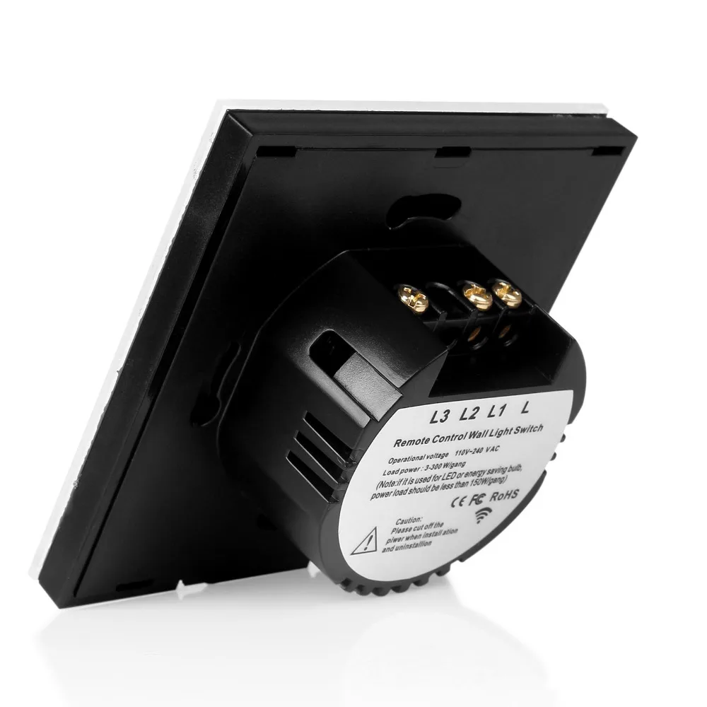 Светодиодный сенсорный выключатель из закаленного стекла 1 шт. пульт