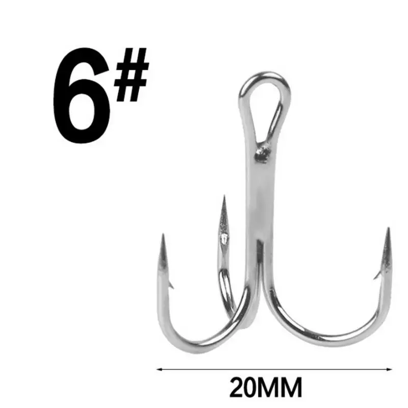 Рыболовный крючок для приманки в коробке 2 #4 #6 #8 # тройные Крючки из красного