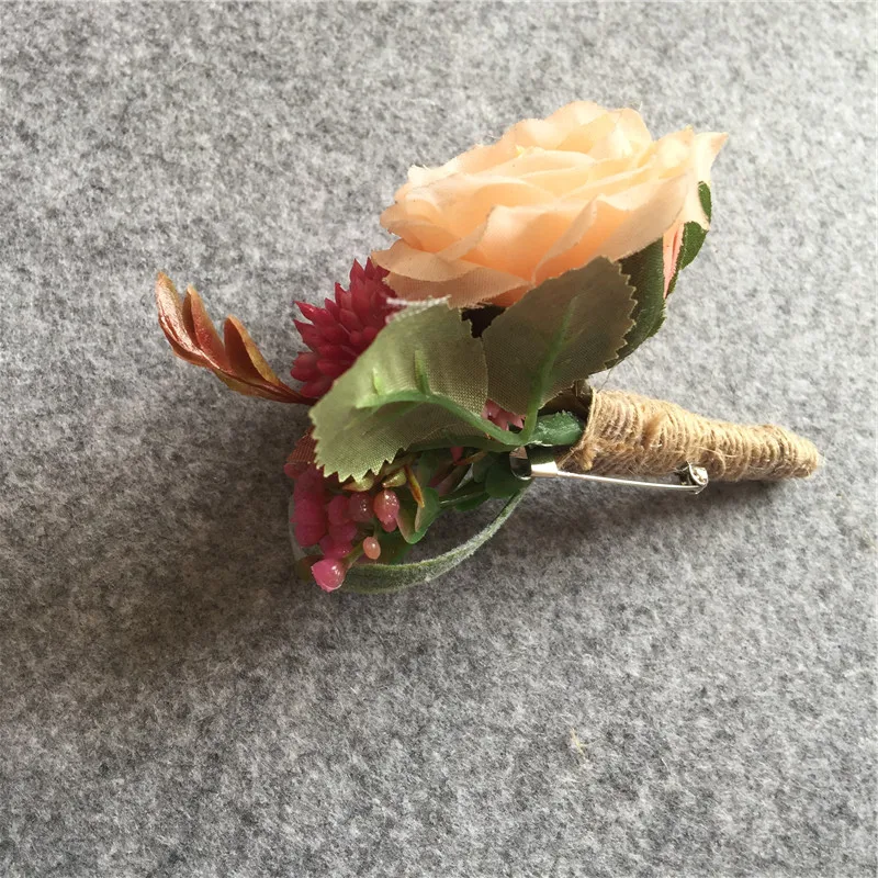 WeddingBobDIY светильник-розовая бутоньерка для жениха с отверстиями искусственные