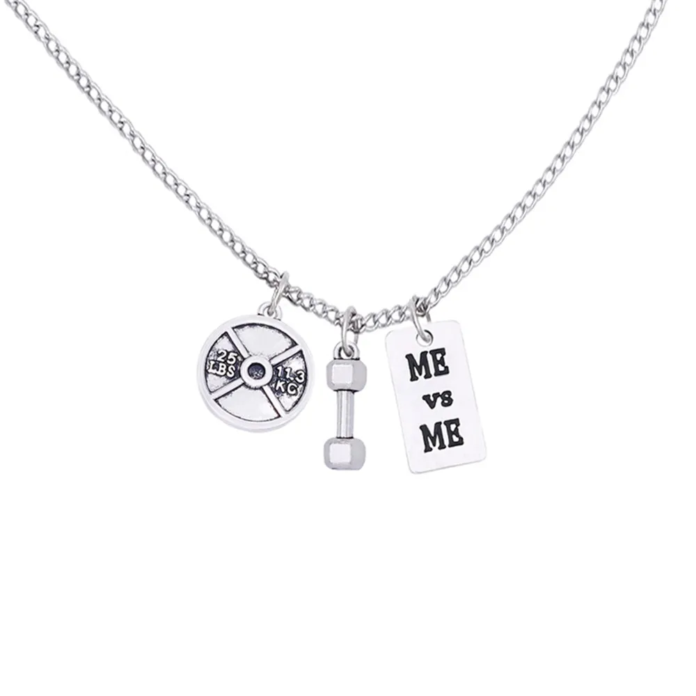 5 шт./лот античные серебряные штанги для тяжелой атлетики подвески тренажерного