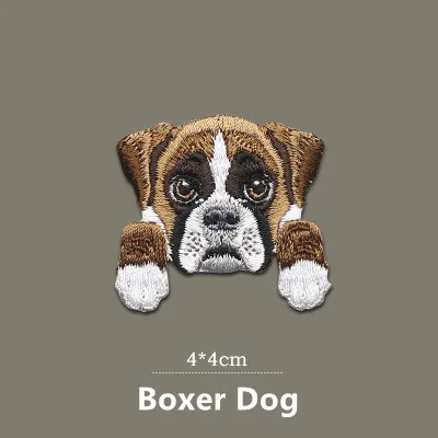 BOXER DOG 1 шт. милый Чихуахуа Шиба собака патч детская одежда нашивки рюкзак украшение маленькая аппликация маленькая кошка железная нашивка - Цвет: BOXER DOG