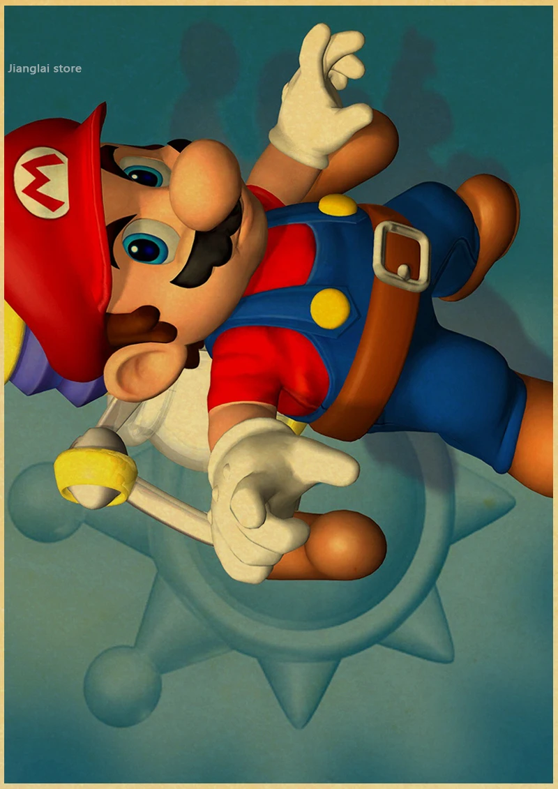 A3 Супер Марио BROS Марио Классическая игра плакат домашний декор крафт-игра плакат рисунок ядро Наклейка на стену - Цвет: A3