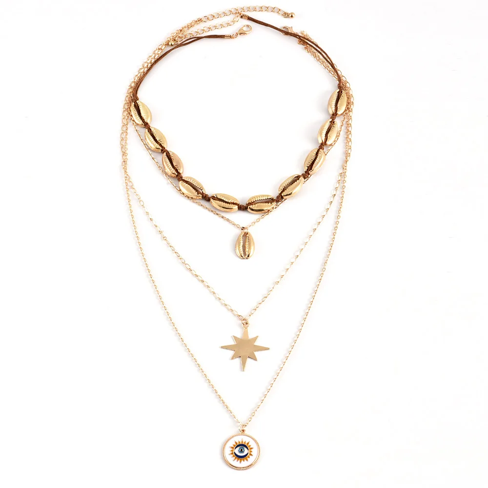 4 шт./компл. для женщин Классический Золотой корпус с изображением луны и звезд