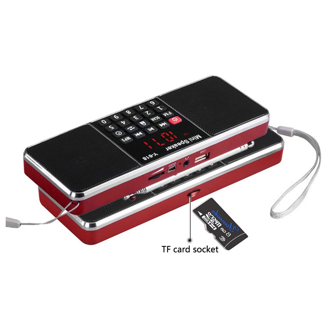 Оригинальный L 288 портативный fm радио динамик музыкальный плеер с tf картой USB диск