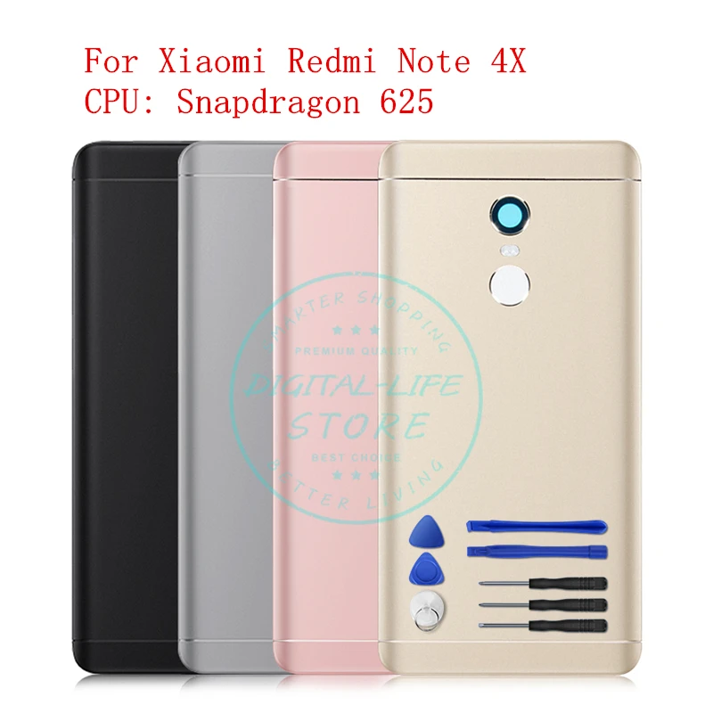 Для Xiaomi Redmi Note 4X 3 ГБ 32 металлический аккумулятор задняя крышка двери корпус