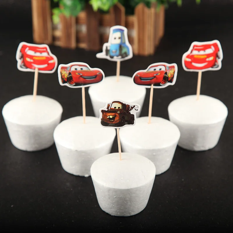 topper 24pcs Автомобильные вечерние принадлежности для вечеринки в честь Дня Рождения, украшения для мальчиков, подарки для автомобилей, вечерние принадлежности, набор украшений - Цвет: topper 24pcs