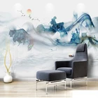 Самоклеящиеся обои, китайские чернила, пейзаж, фотообои, гостиная, учебы, фон, Настенный декор, водонепроницаемые 3D наклейки