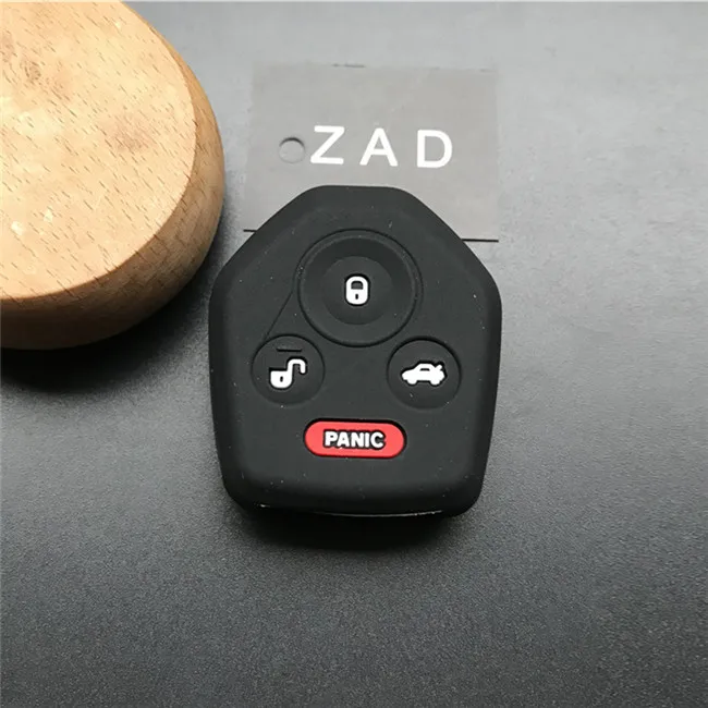 ZAD 4 кнопки силиконовый чехол для ключей от машины Оболочка Чехол для Subaru Tribeca Forester WRX XV Outback Legacy Impreza Crosstrek - Название цвета: Черный