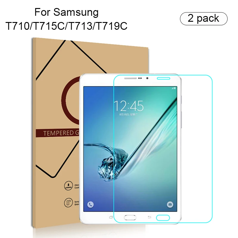 

Закаленное стекло 9H для защиты экрана планшета, 2 шт., стальная стеклянная пленка для Samsung Galaxy Tab S2 8,0 T710 T715C T713 T719C