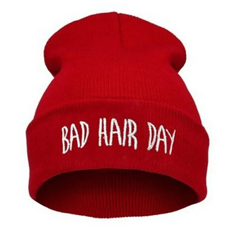 Женская маска теплые шапки новая модная зимняя шапка бини мужская Wowen Bad Hair Day
