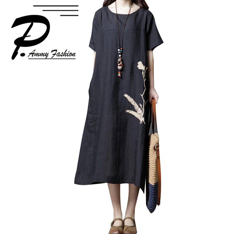 Новинка 2018 Женский хлопковый и льняной Свитер оверсайз женское летнее платье с