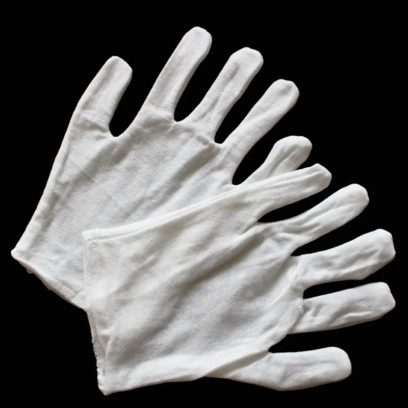 Перчатки из 100% хлопка белые одного размера могут использоваться для