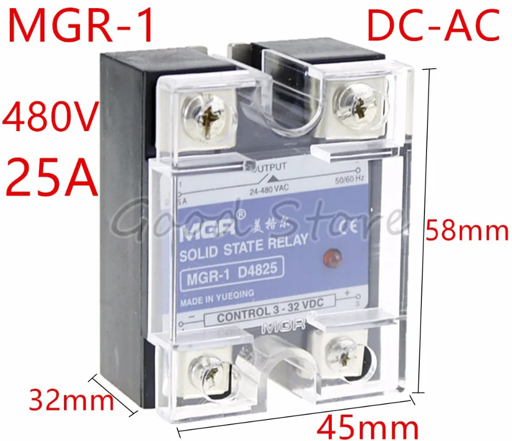 Однофазное твердотельное реле переменного тока SSR 1 шт. 25 А Φ D4840 напряжение