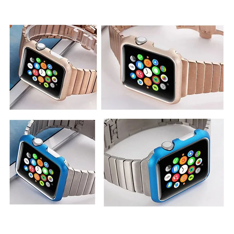 10 видов цветов Алюминиевый металлический чехол для Apple Watch Series 3 iWatch серии 1/2 42 мм 38