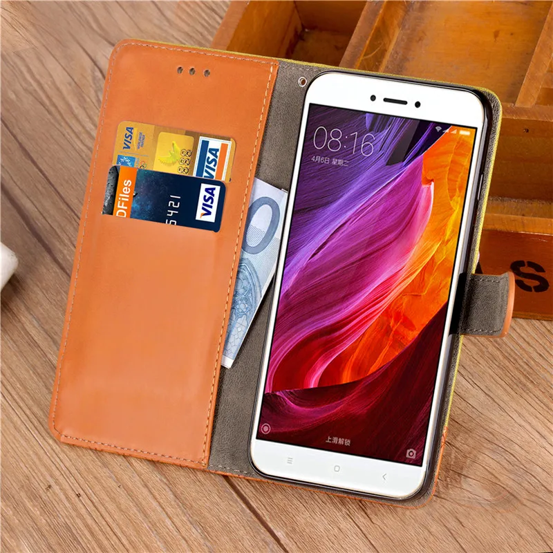 Для Xiaomi Redmi Note 4X чехол бумажник из ткани слот для карт 4 глобальная версия откидная