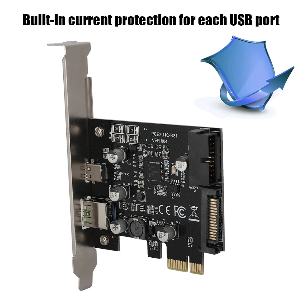 USB3.1 type-C карта расширения 19PIN Передняя BC1 Быстрая зарядка+ USB-C конвертер карта PCI-Express добавить на карту