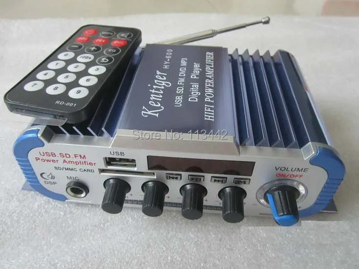 Amplificador Automotivo Авто falantes FM аудио + микрофон MP3 Динамик мини Hi-Fi стерео Усилитель для