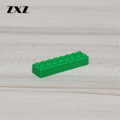 100 шт./лот самоблокирующийся Кирпич 2X8 строительных Радуга блоков DIY модели игрушки Совместимые с лего 3007 красочные мелких частиц - Цвет: Green