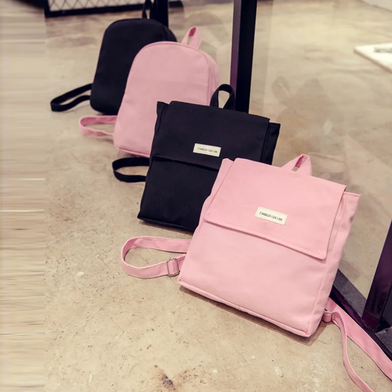 Бесплатная Доставка Real Photo 2017 Холст Рюкзак Дешевые Женщины Студенты Рюкзаки