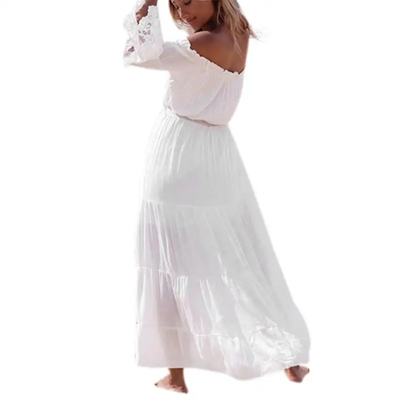 Женское шифоновое пляжное Летнее Длинное платье Пляжная накидка саронг без