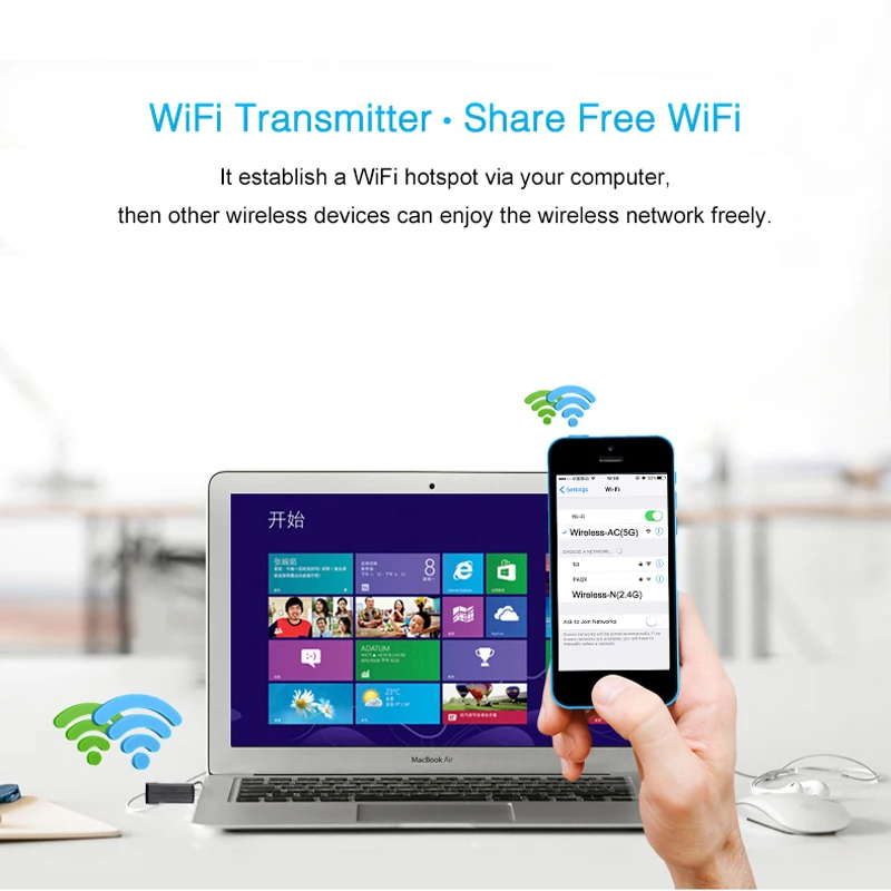 USB Wifi адаптер Ethernet AC 600 Мбит/с Wi Fi приемник Lan 2 4G 5 ГГц PC ключ сетевой карты|Сетевые
