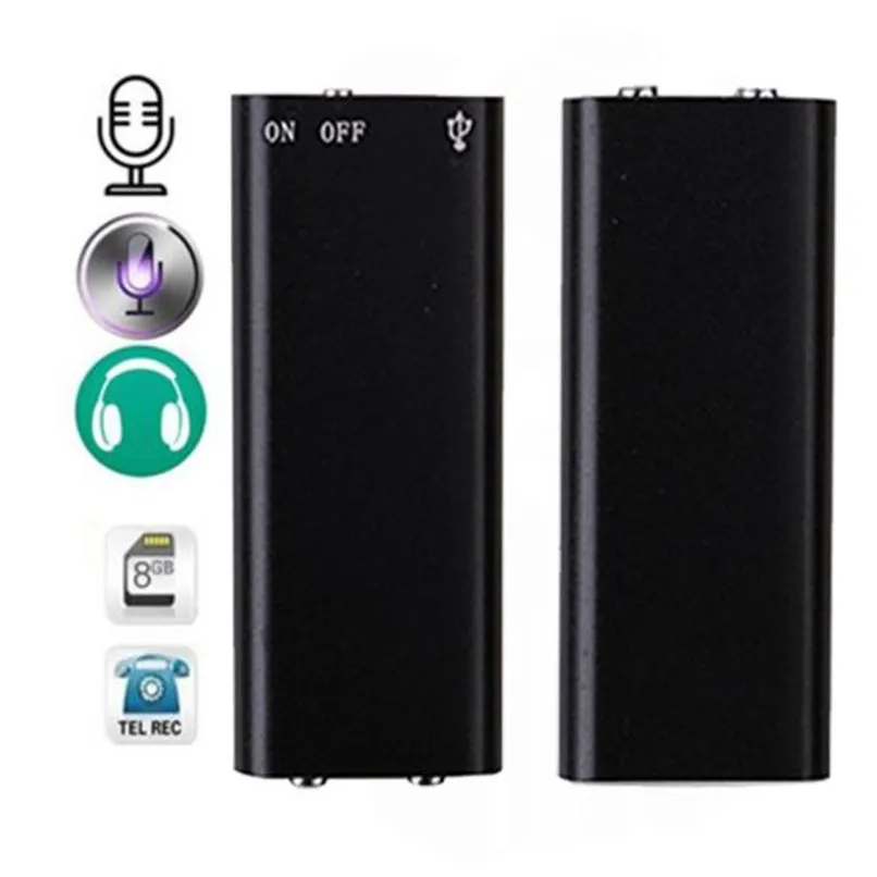 Высокое качество звука мини 150Hr USB 8GB Цифровой диктофон Диктофон MP3 плеер