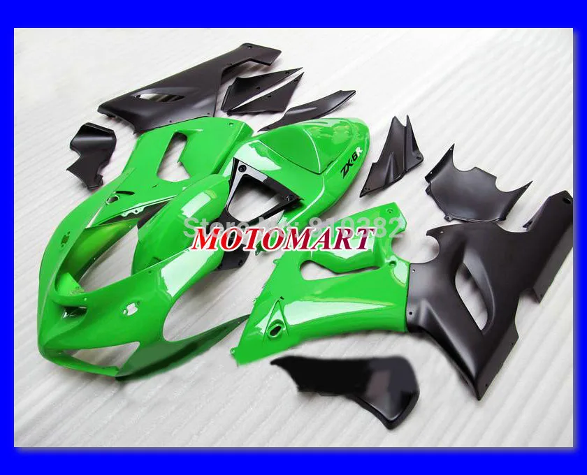 Комплект обтекателей для мотоцикла KAWASAKI Ninja ZX6R 05 06 636 2005 2006 Классический Зеленый